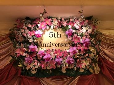 5th Anniversary 装飾、御注文ありがとうございました。｜「銀座ニューフラワー」　（東京都中央区の花キューピット加盟店 花屋）のブログ