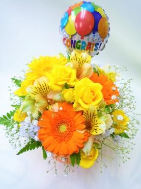 CONGRATS！　アレンジメント　ご注文ありがとうございました。｜「銀座ニューフラワー」　（東京都中央区の花キューピット加盟店 花屋）のブログ