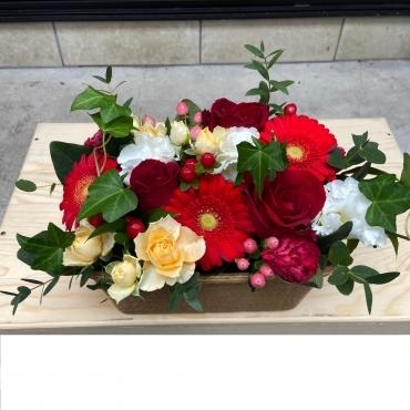 御誕生日アレンジメント　ご注文頂き誠にありがとうございました。｜「銀座ニューフラワー」　（東京都中央区の花キューピット加盟店 花屋）のブログ